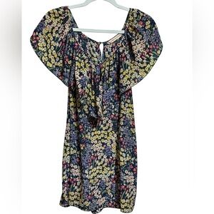 Rebecca Taylor Multicolor Floral Silk Dress/Tunic Sz 10 Romantic Boho in Bloom‎